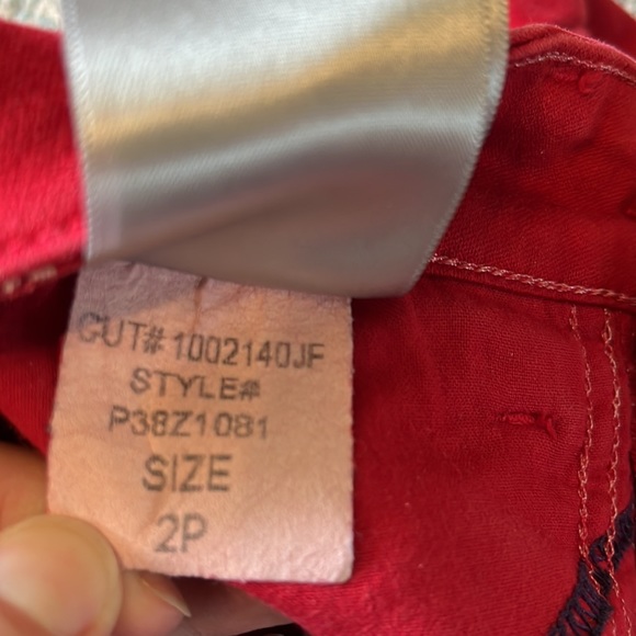 NYDJ Red Samantha Slim Jeans Size 2P - Picture 14 of 15
